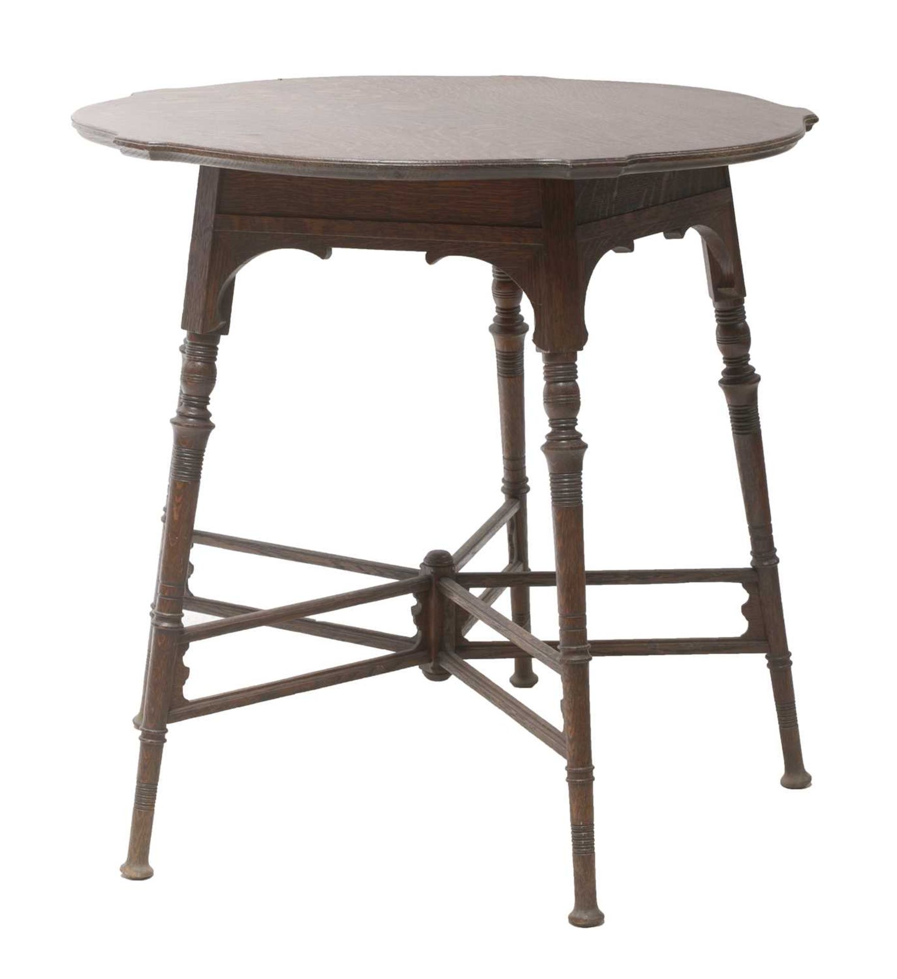 An oak centre table, - Image 2 of 3