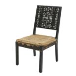 An Aesthetic ebonised side chair,