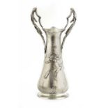 An Arts and Crafts silver twin-handled vase,