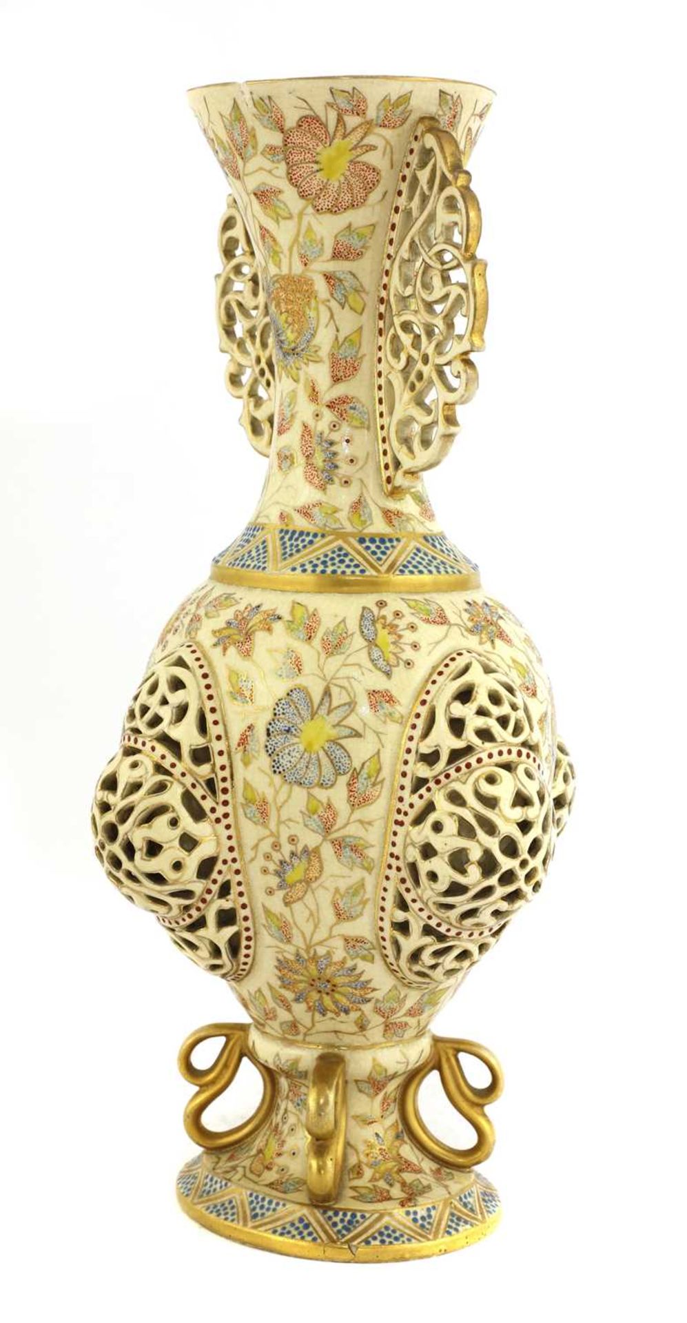 A Fischer Islamic pottery vase, - Bild 2 aus 3