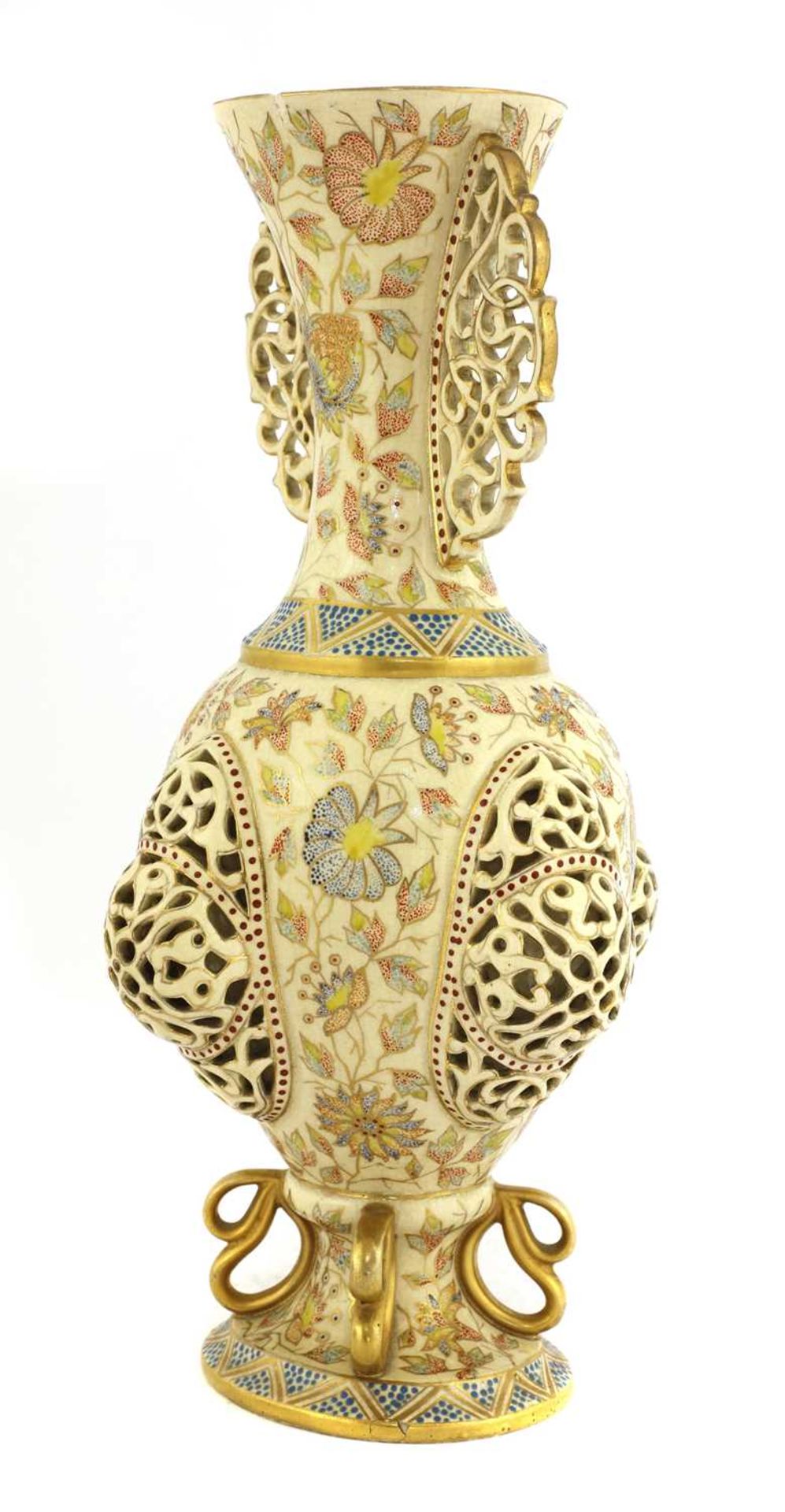 A Fischer Islamic pottery vase, - Image 2 of 3