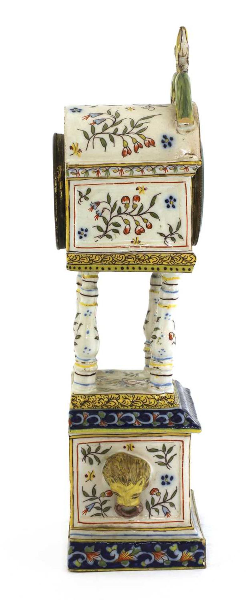 A French faience table clock, - Image 2 of 5