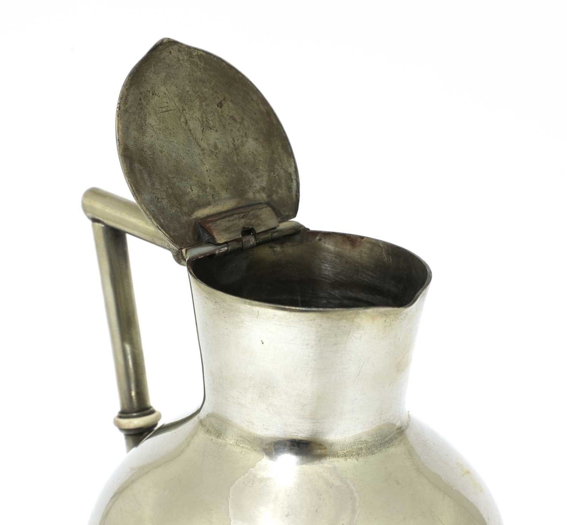 A silver-plated lidded jug, - Image 3 of 4