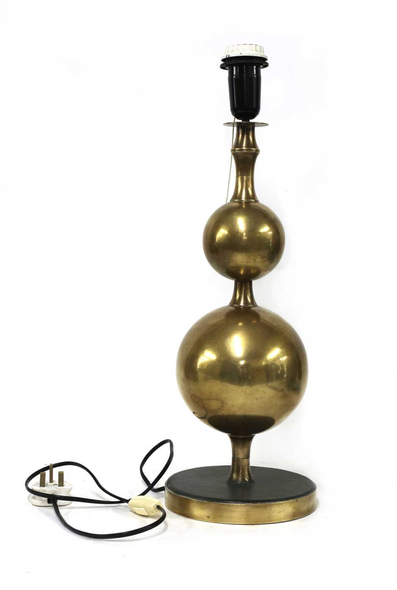 A brass table lamp, - Bild 2 aus 2