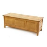 A Cotswold School oak blanket chest,