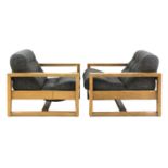 A pair of oak 'Beaufort' armchairs,