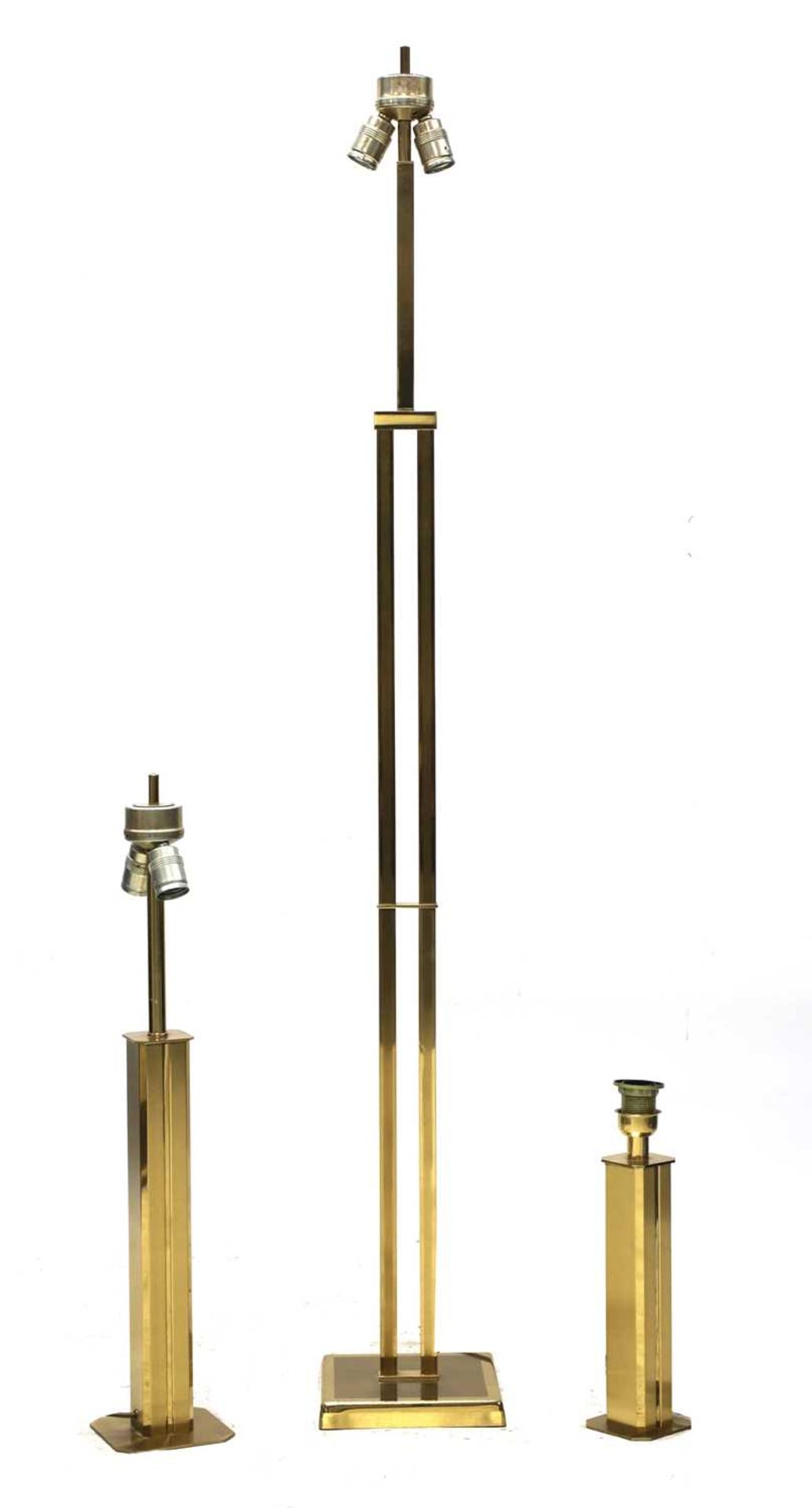An Italian brass standard lamp,