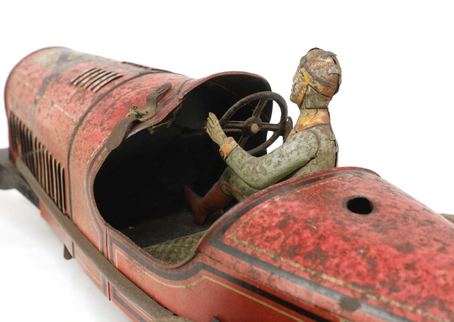 An Alfa Romeo P2 tinplate and clockwork racing car, - Bild 8 aus 13