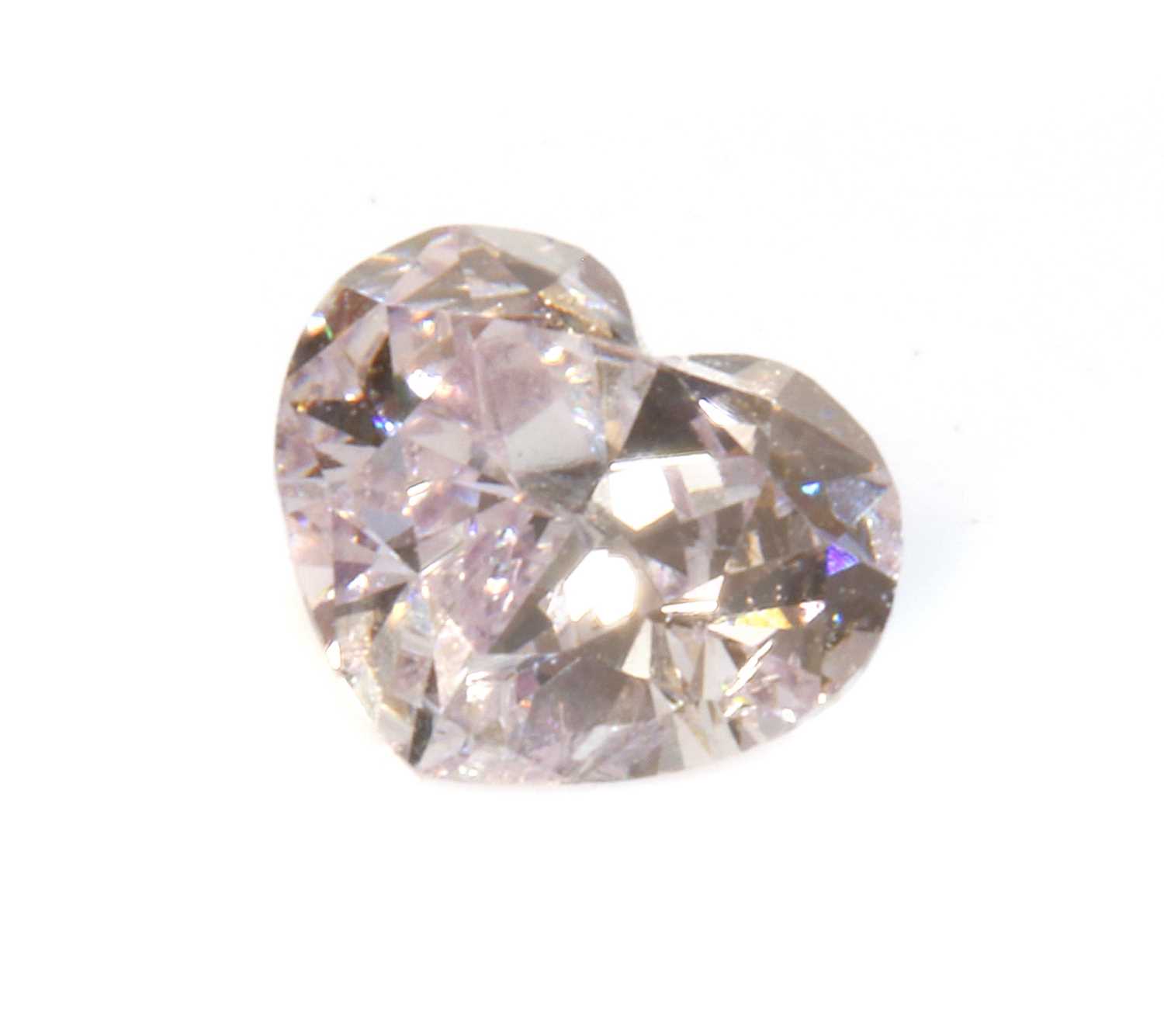 An unmounted heart shaped brilliant cut diamond,