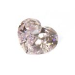 An unmounted heart shaped brilliant cut diamond,