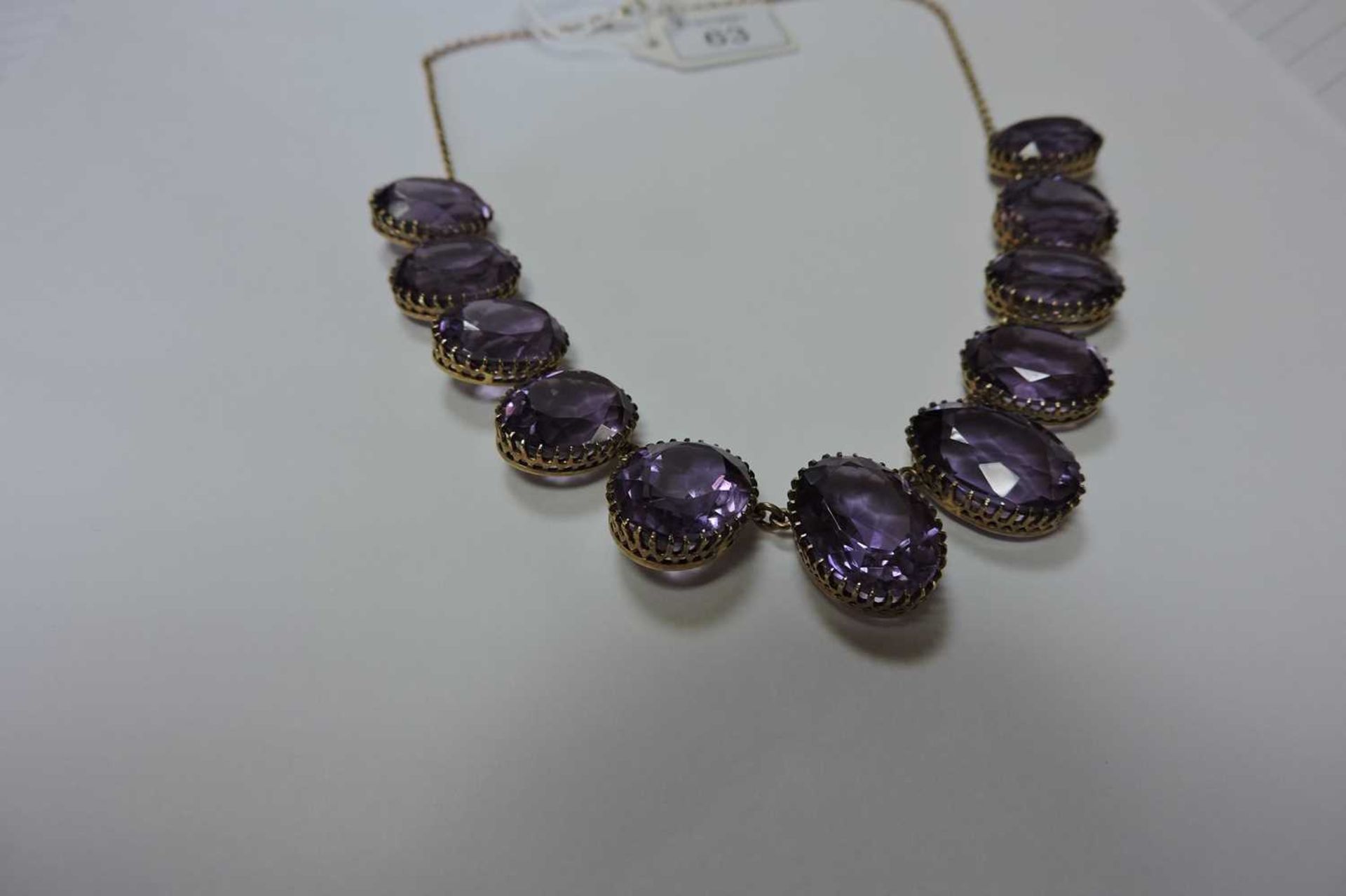 A late Victorian amethyst fringe necklace, - Image 2 of 5