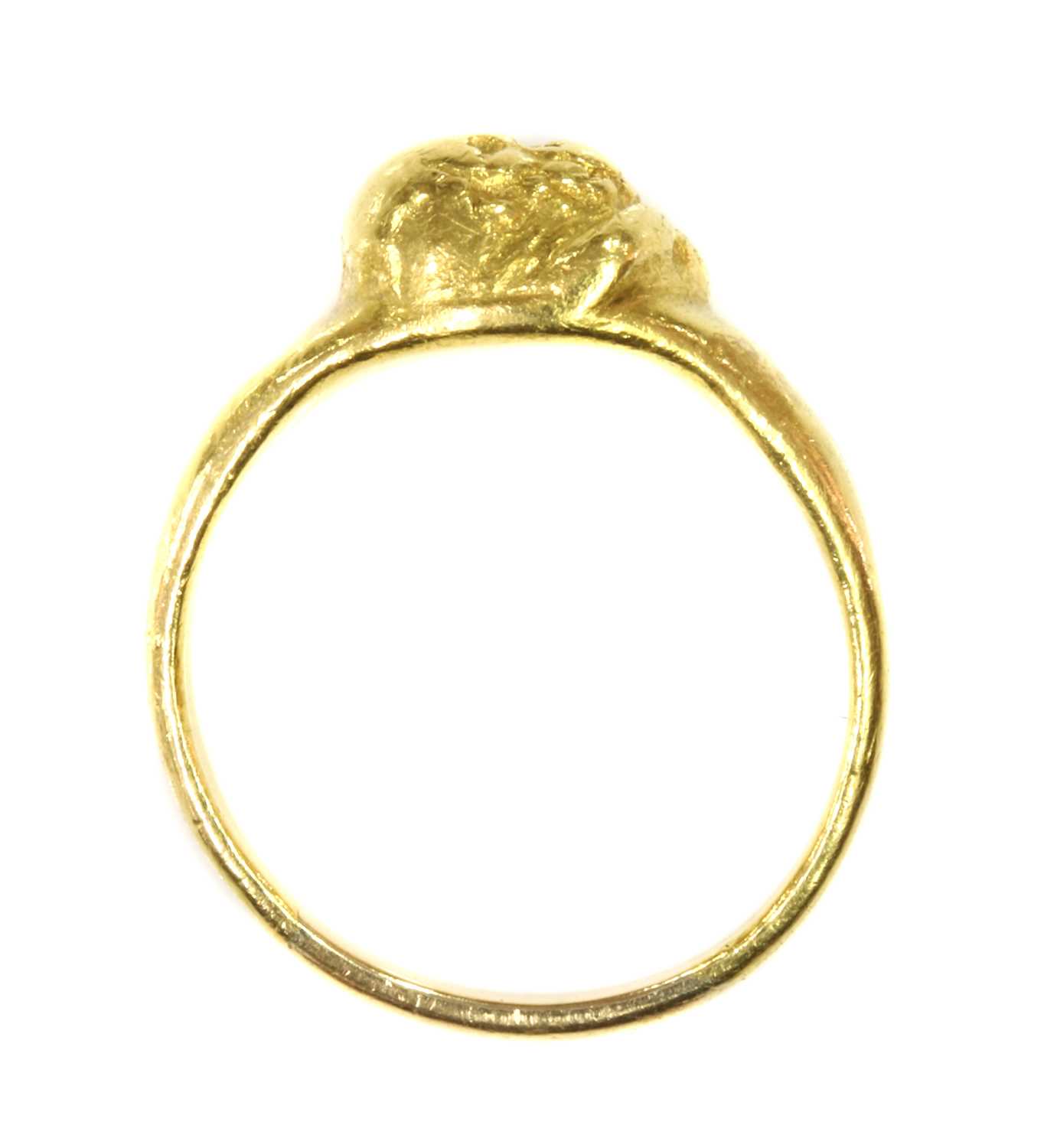 A high carat gold cameo ring, - Image 2 of 3