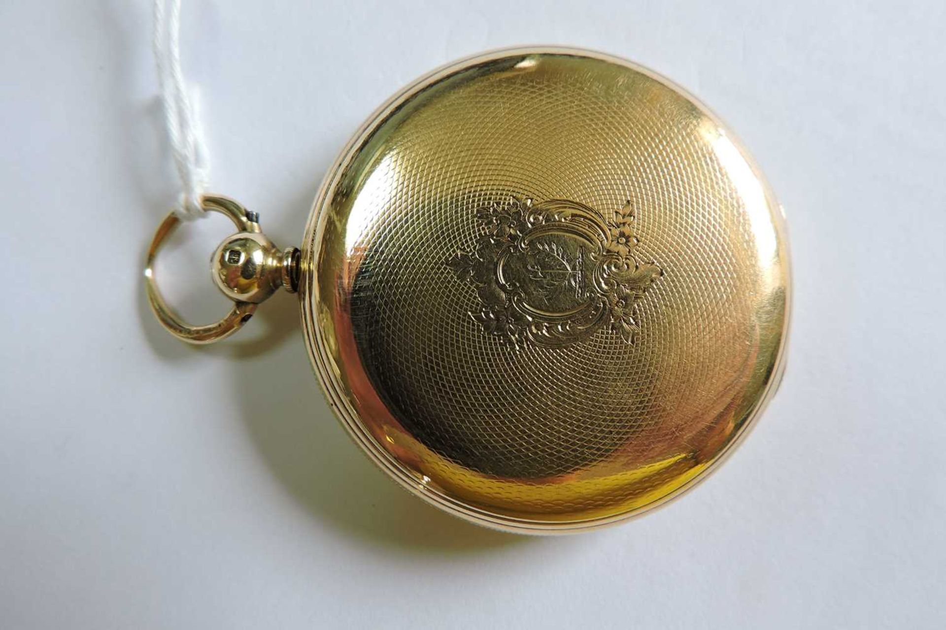 An 18ct gold key wound hunter pocket watch, - Image 8 of 8