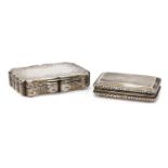 A Victorian sterling silver snuff box, by Edward Smith, c.1840,