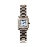 A ladies' stainless steel diamond set Chopard 'Happy Sport' quartz bracelet watch, c.2005,