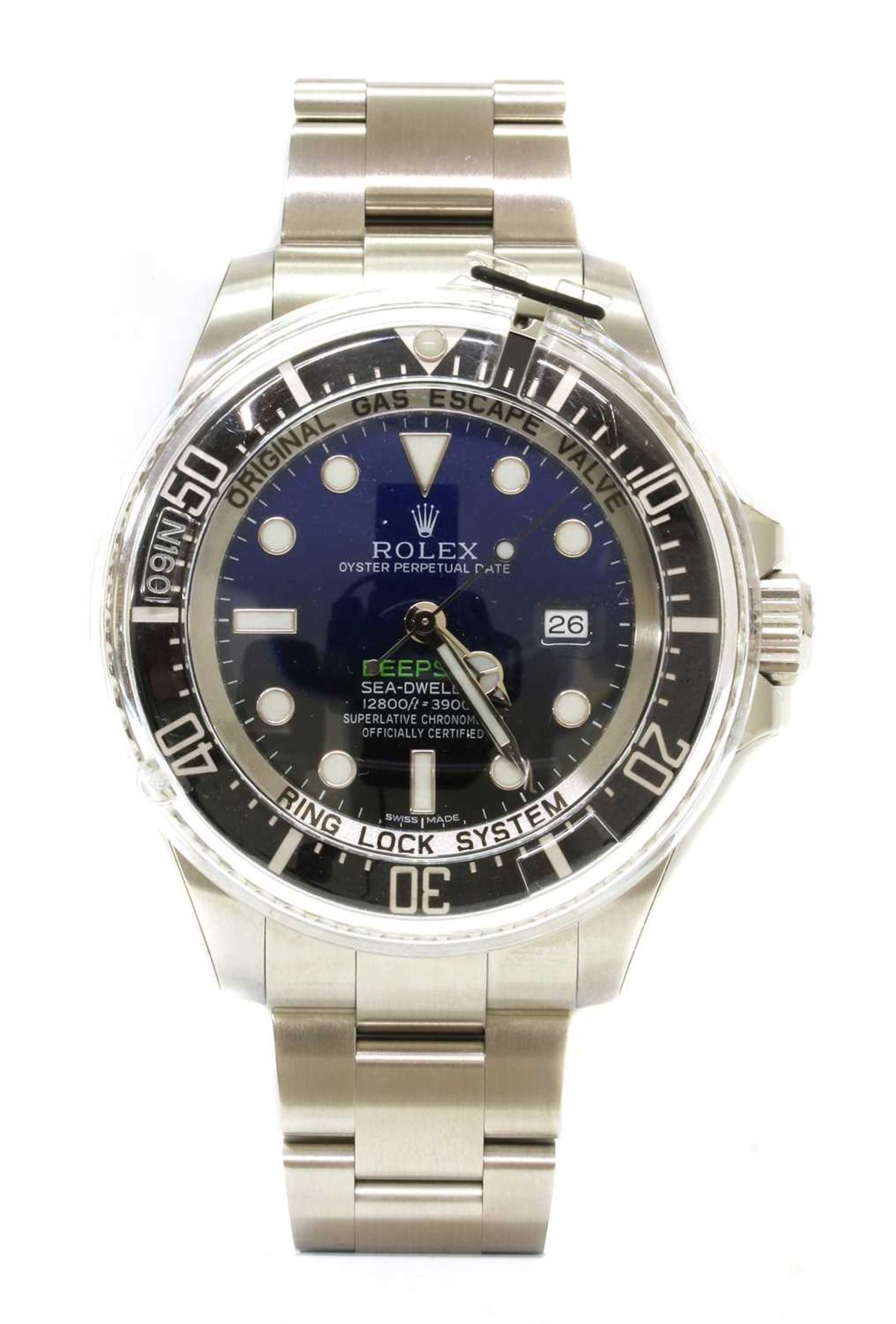 A gentlemen's stainless steel Rolex 'Deep Sea Sea Dweller James Cameron' automatic bracelet watch,