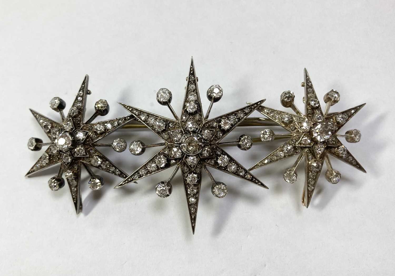 A Victorian diamond set, five star tiara, c.1870-1880, - Image 9 of 12