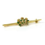 A cased 9ct gold enamel Royal Society of Medicine bar brooch, by Garrard & Co. Ltd.,