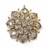 A late Victorian diamond set pendant,