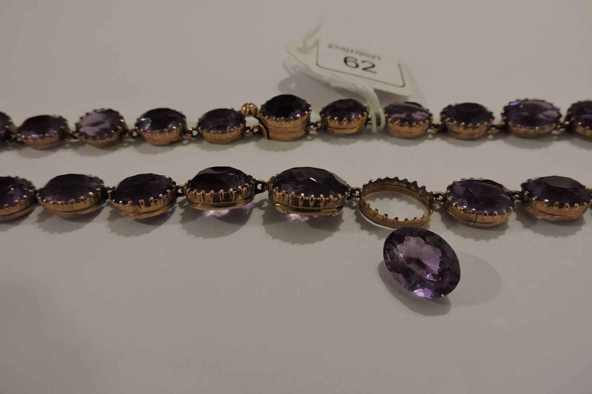 A late Victorian graduated amethyst rivière necklace, - Image 5 of 6