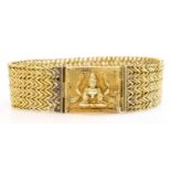 An Anglo-Indian gold chevron link bracelet,