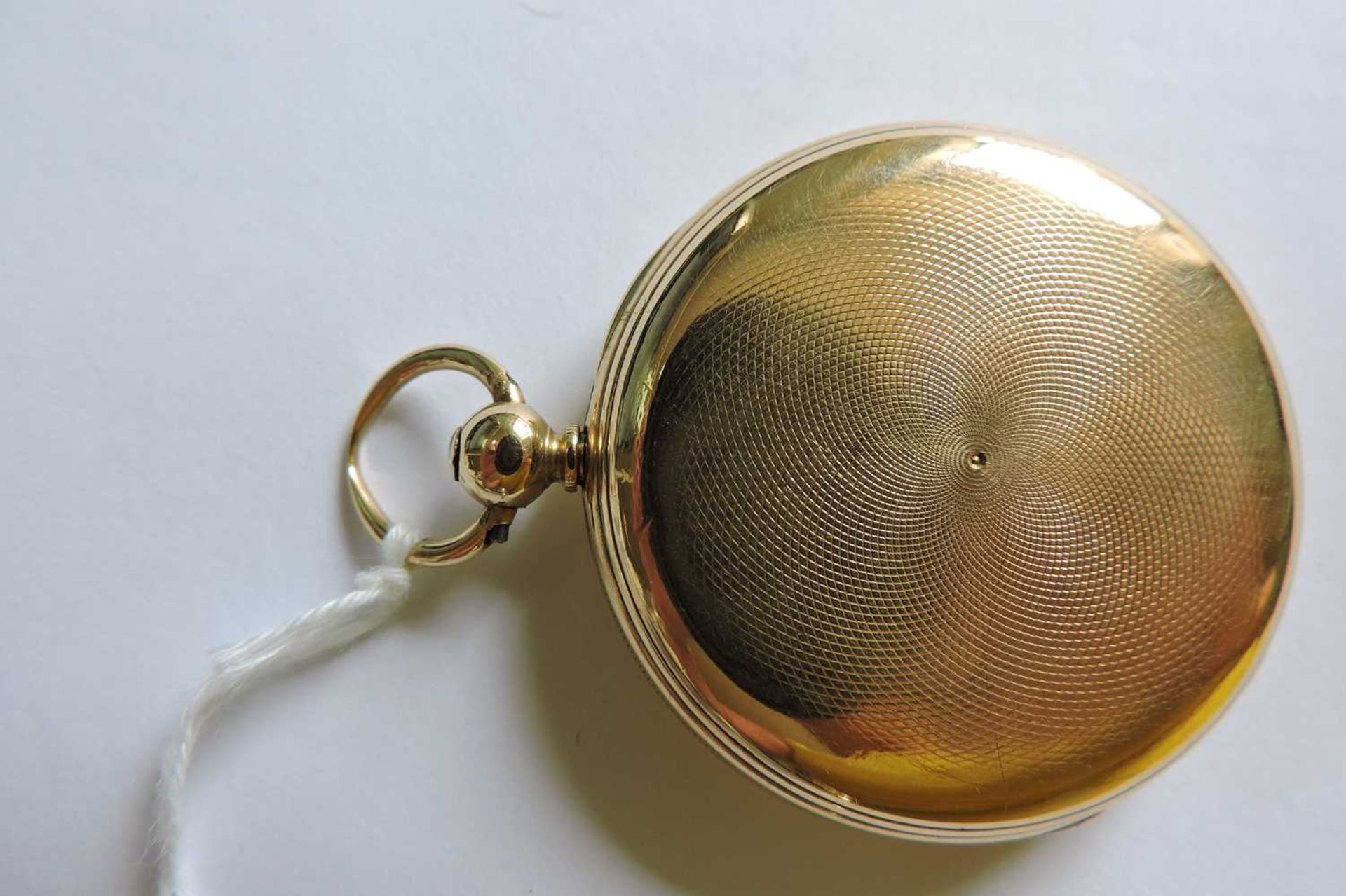 An 18ct gold key wound hunter pocket watch, - Image 6 of 8