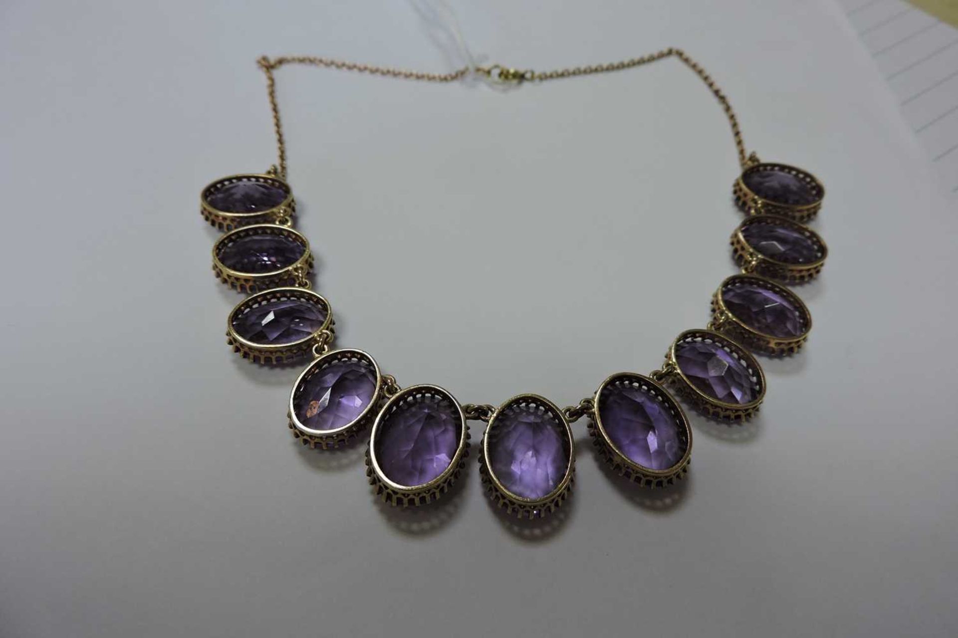 A late Victorian amethyst fringe necklace, - Image 3 of 5