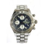 A gentlemen's stainless steel Breitling 'Super Ocean' automatic chronometer bracelet watch,