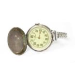 A sterling silver Rolex full hunter officer's trench watch, c.1915,