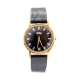 A gentlemen's 18ct gold Jean Perret Genève automatic strap watch,