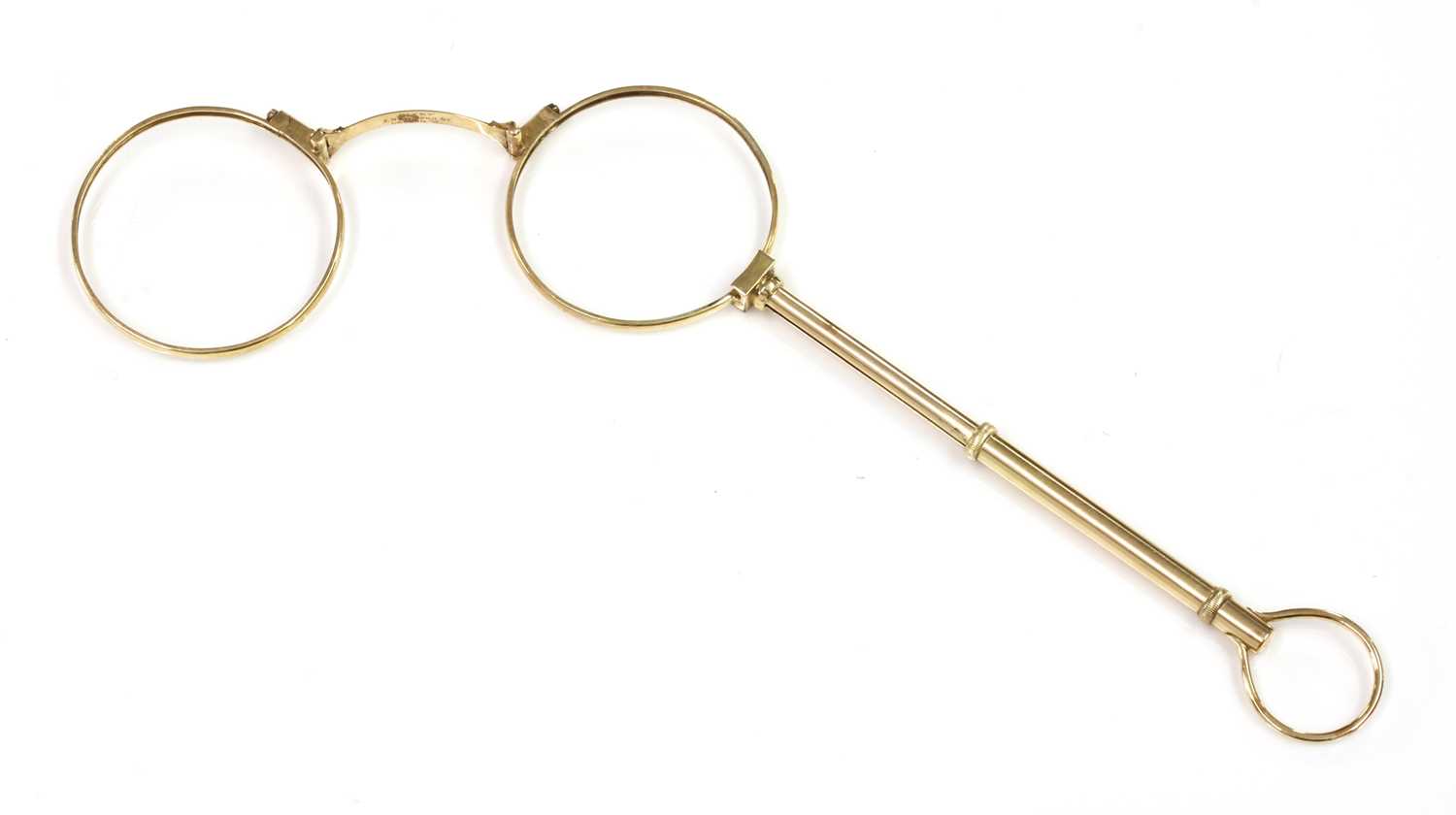 A pair of gold lorgnettes,