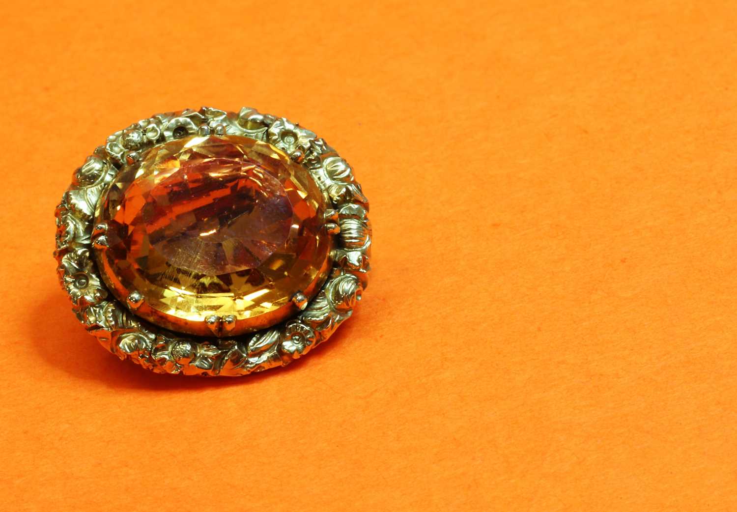 A William IV gold topaz brooch, - Image 2 of 3