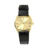 A gentlemen's 18ct gold Patek Philippe 'Ellipse' Genève mechanical strap watch, c.1970,