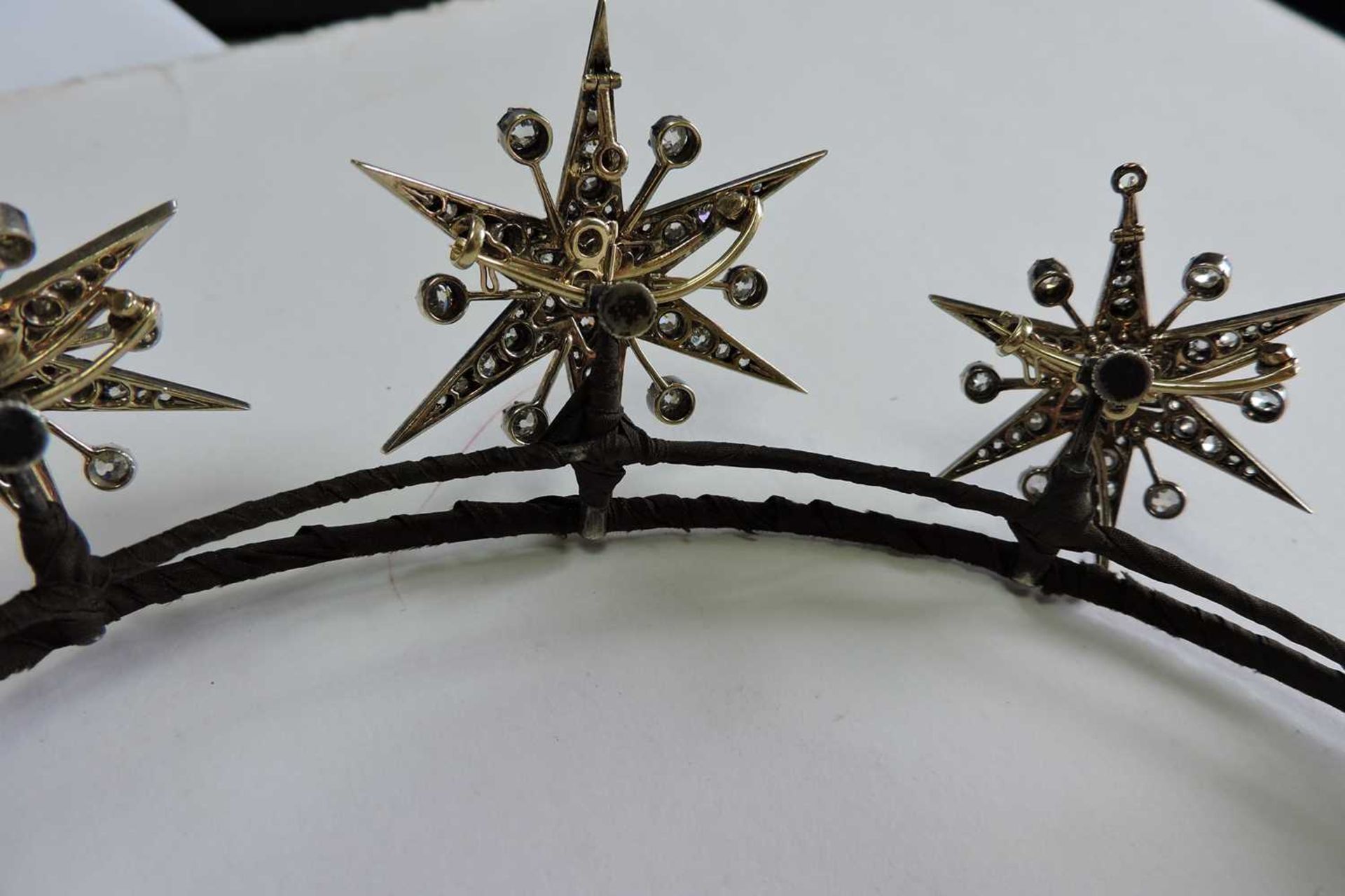 A Victorian diamond set, five star tiara, c.1870-1880, - Image 8 of 12