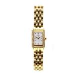 A ladies' 18ct gold Longines 'DolceVita' diamond set quartz bracelet watch,