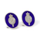 Of Royal interest: a pair of cased H.R.H. Prince Charles, royal presentation sterling silver and ena