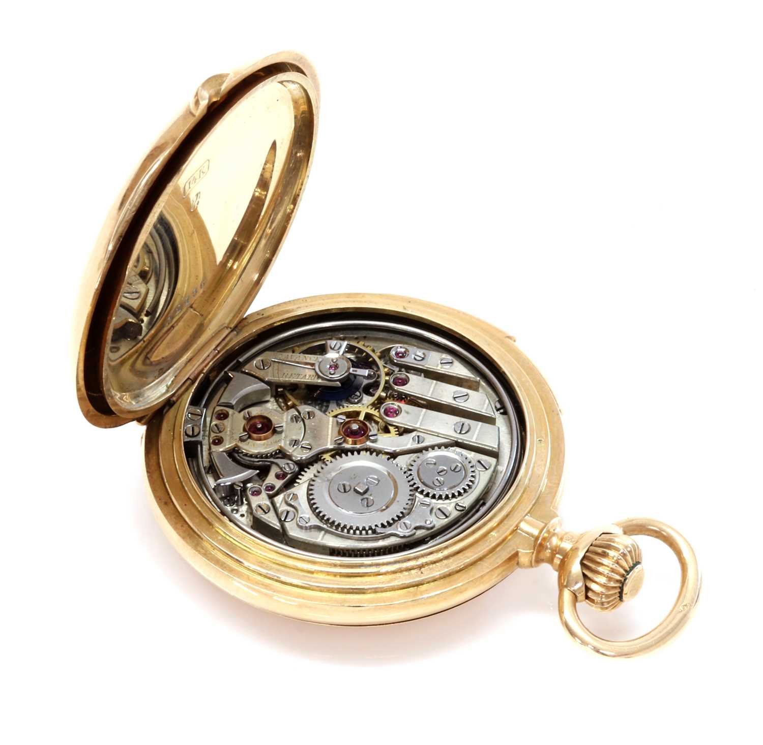 A Swiss 14ct gold hunter repeater fob watch, - Image 2 of 7