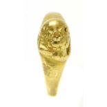 A high carat gold cameo ring,