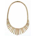 A 9ct three colour gold 'Cleopatra' style necklace, by Wristwear, c.1970,