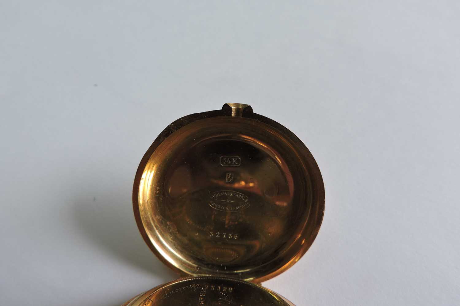 A Swiss 14ct gold hunter repeater fob watch, - Image 7 of 7