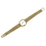 A ladies' 18ct gold Omega 'de Ville' quartz bracelet watch,