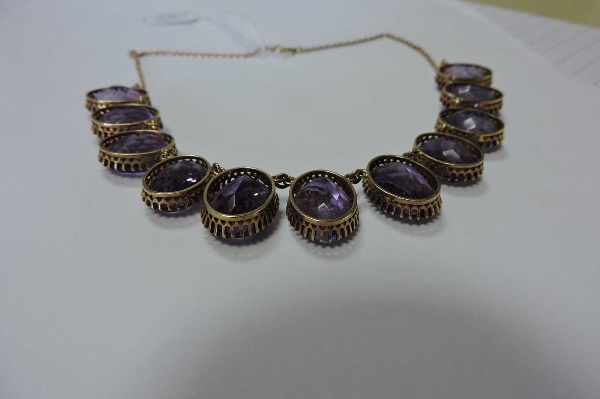 A late Victorian amethyst fringe necklace, - Image 4 of 5