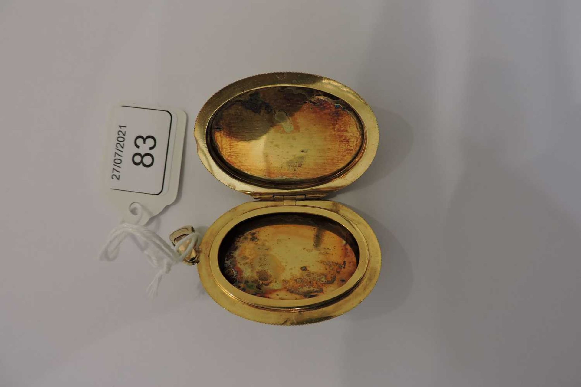 A Shakudo double sided oval hinged locket, c.1880, - Image 5 of 5