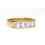 A Continental diamond set half eternity ring,