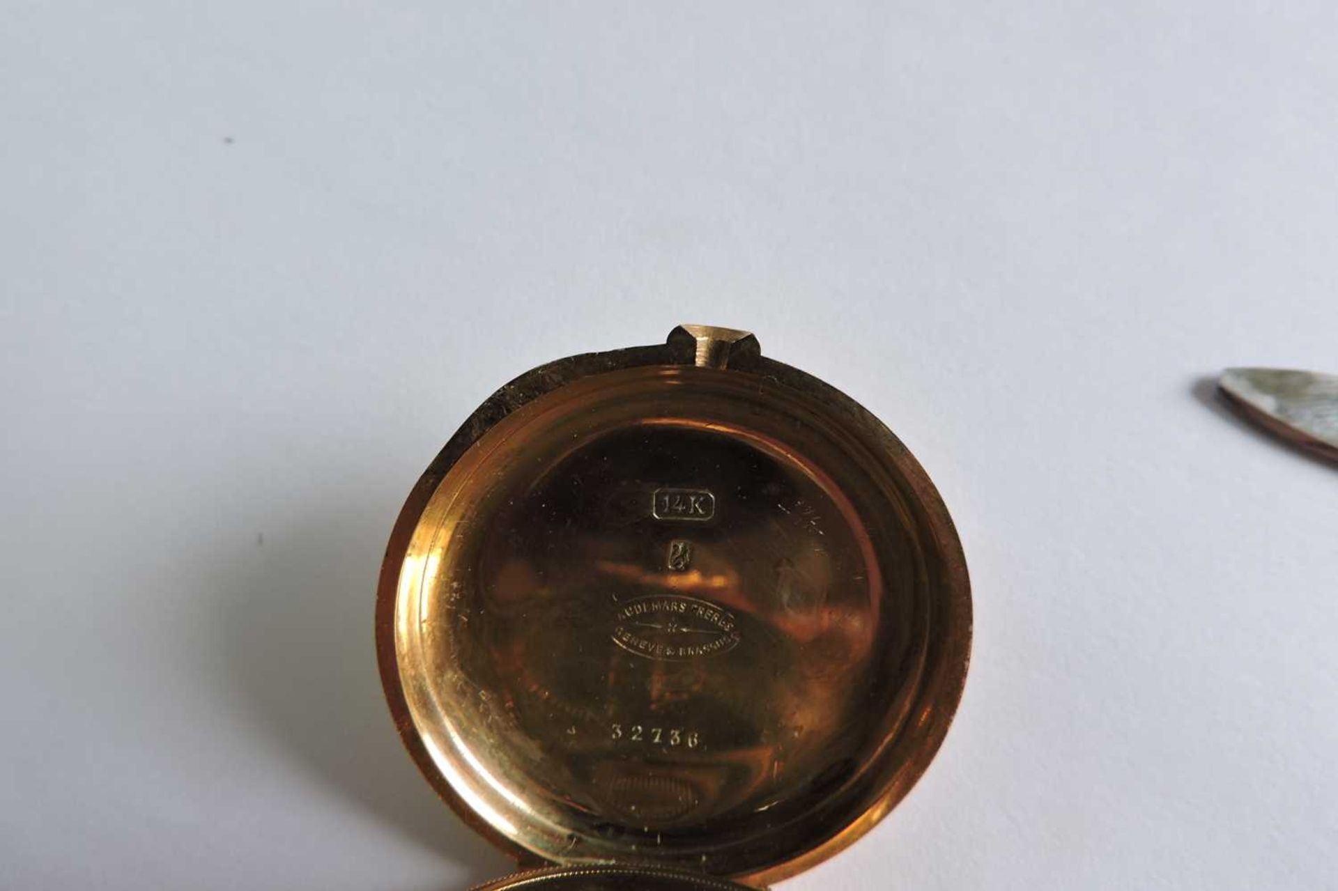 A Swiss 14ct gold hunter repeater fob watch, - Image 6 of 7