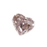 An unmounted heart shaped brilliant cut diamond,