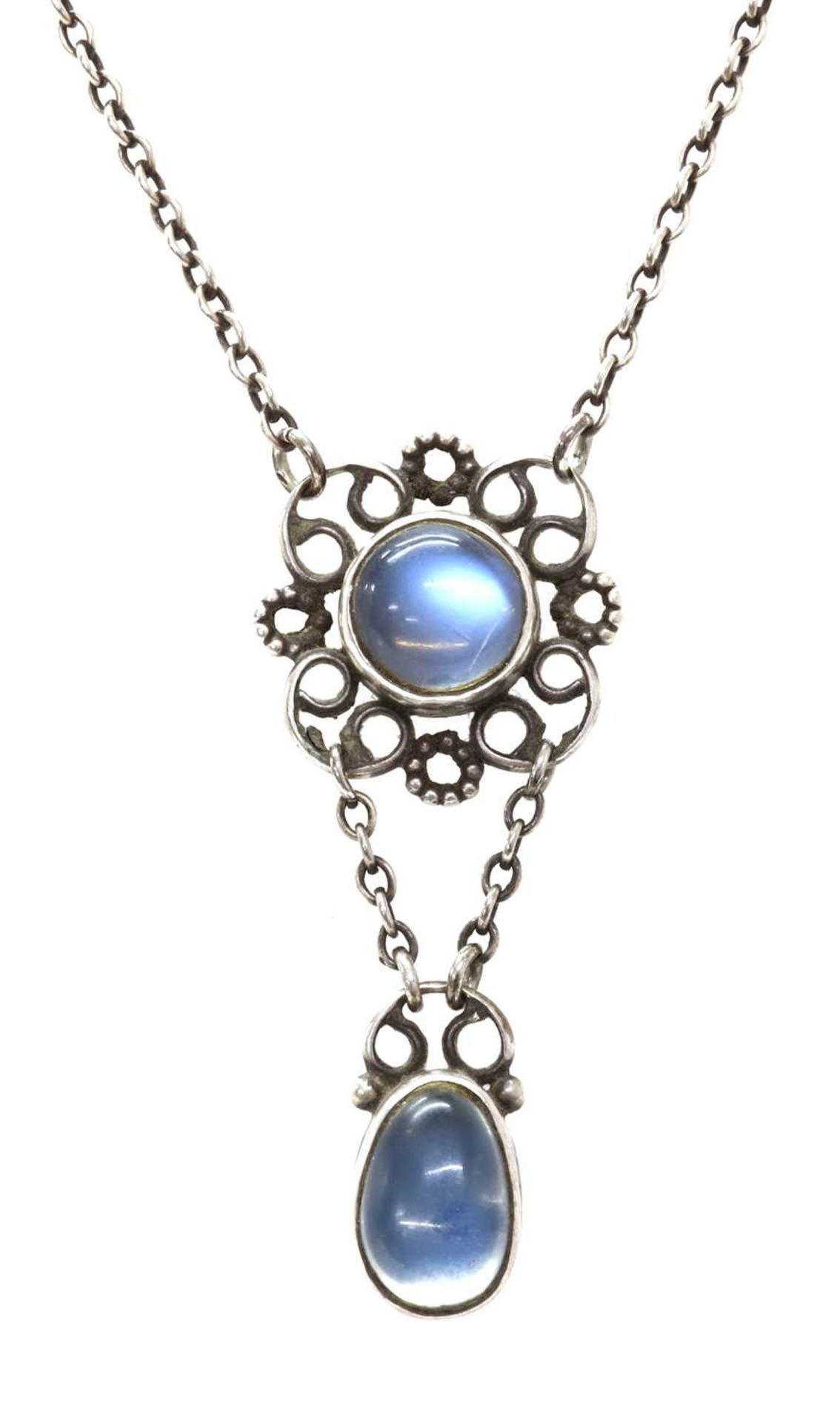 An Arts & Crafts moonstone necklace,