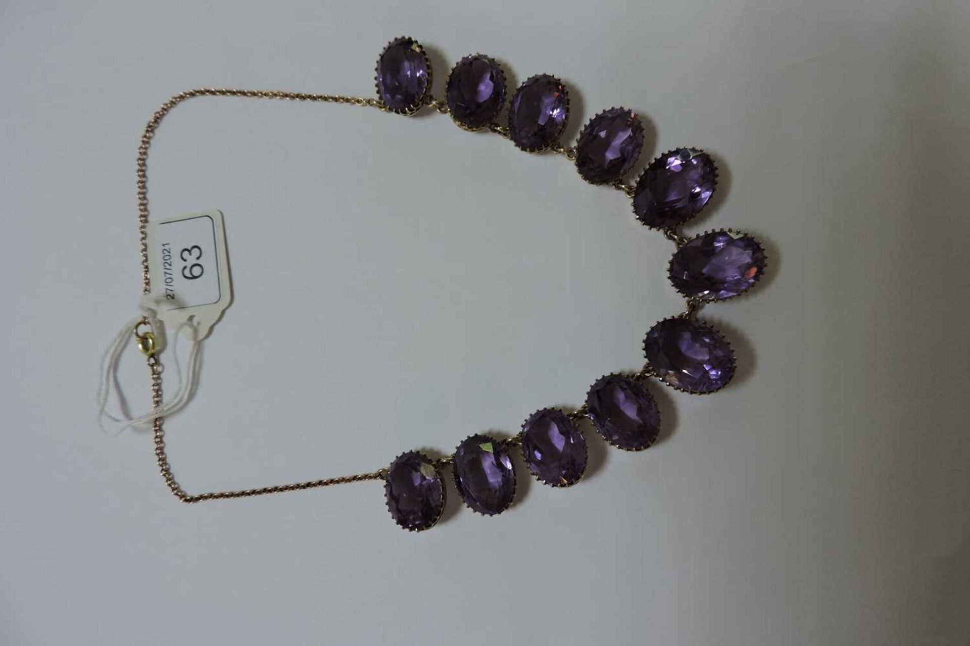 A late Victorian amethyst fringe necklace, - Image 5 of 5