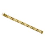 A gentlemen's 18ct gold 'President' style bracelet,