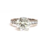 A single stone diamond ring,